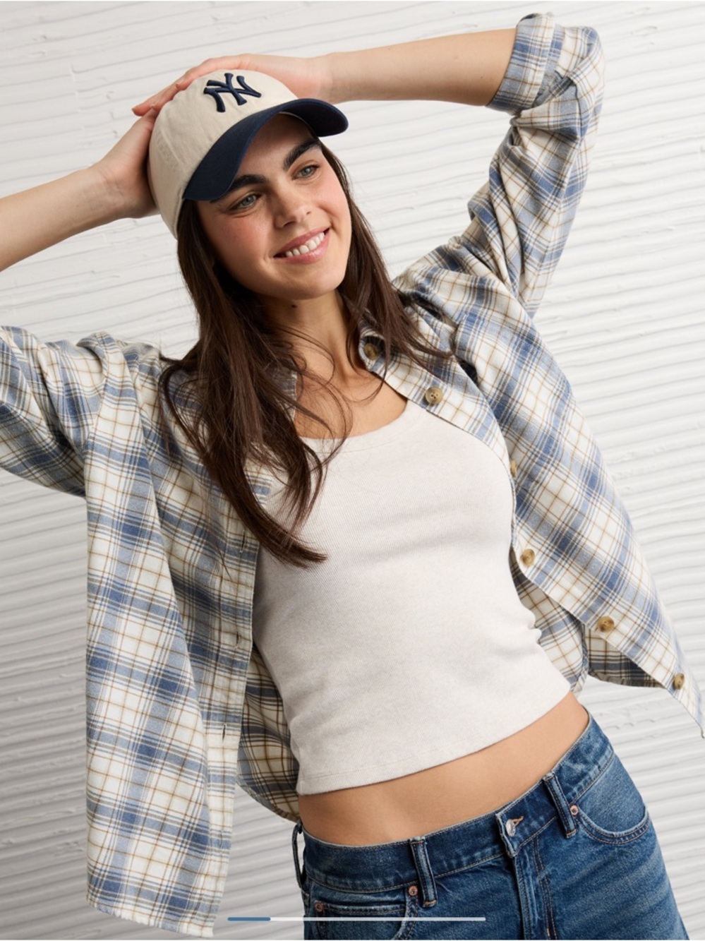 AE Plaid Flannel Button Down Shirt